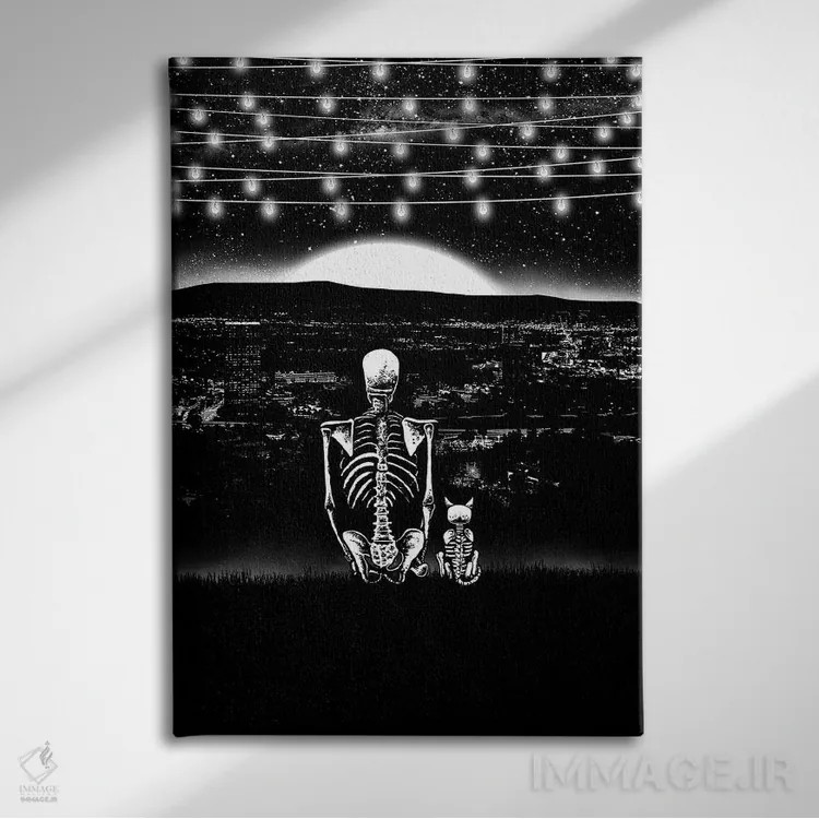 تابلو دکوراتیو دوستان ابدی اثر جنید مورتیمر - نمای روبهرو روی دیوار