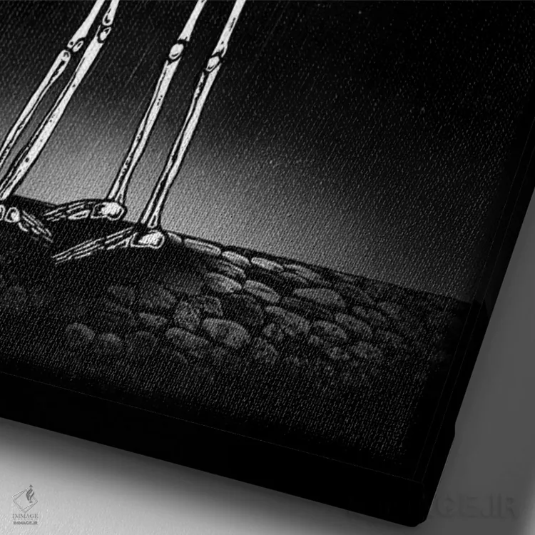 تابلو دکوراتیو در کنارت هستم اثر جنید مورتیمر - نمای نزدیک بافت بوم