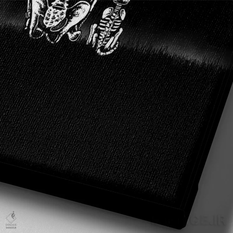 تابلو دکوراتیو دوستان ابدی اثر جنید مورتیمر - نمای نزدیک بافت بوم