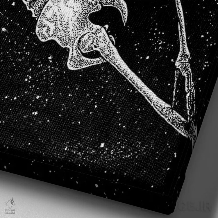 تابلو دکوراتیو آزاد اثر جنید مورتیمر - نمای نزدیک بافت بوم