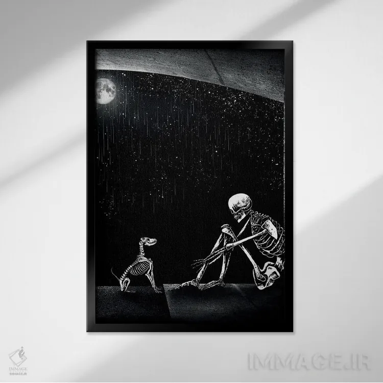 تابلو دکوراتیو همیشه باعث لبخند من باش اثر جنید مورتیمر - نمای قابدار مشکی