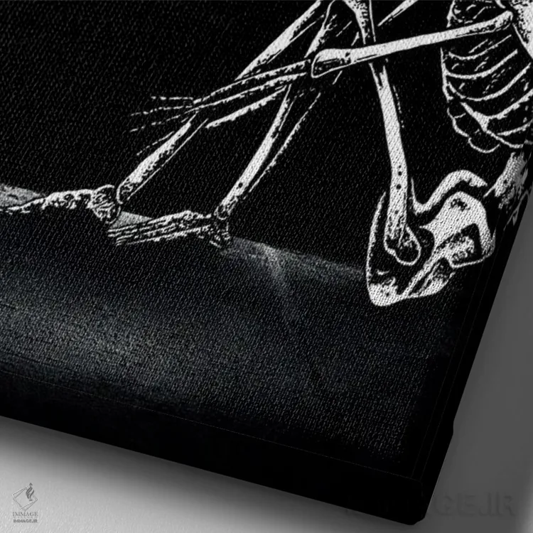 تابلو دکوراتیو همیشه باعث لبخند من باش اثر جنید مورتیمر - نمای نزدیک بافت بوم