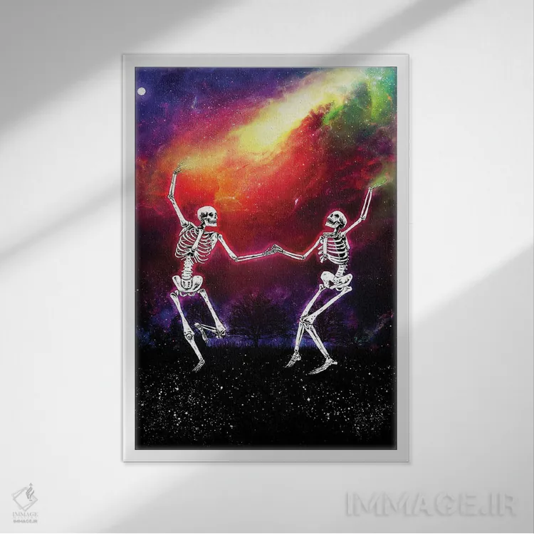 تابلو دکوراتیو فقط حال خوب اثر جنید مورتیمر - نمای قابدار سفید