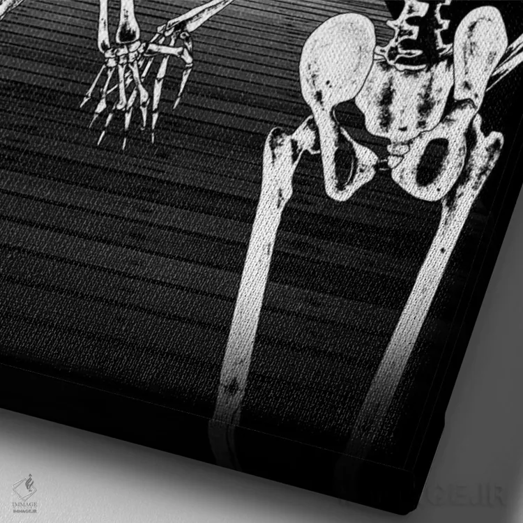 تابلو دکوراتیو تازه ابتدای راه است اثر جنید مورتیمر - نمای نزدیک بافت بوم