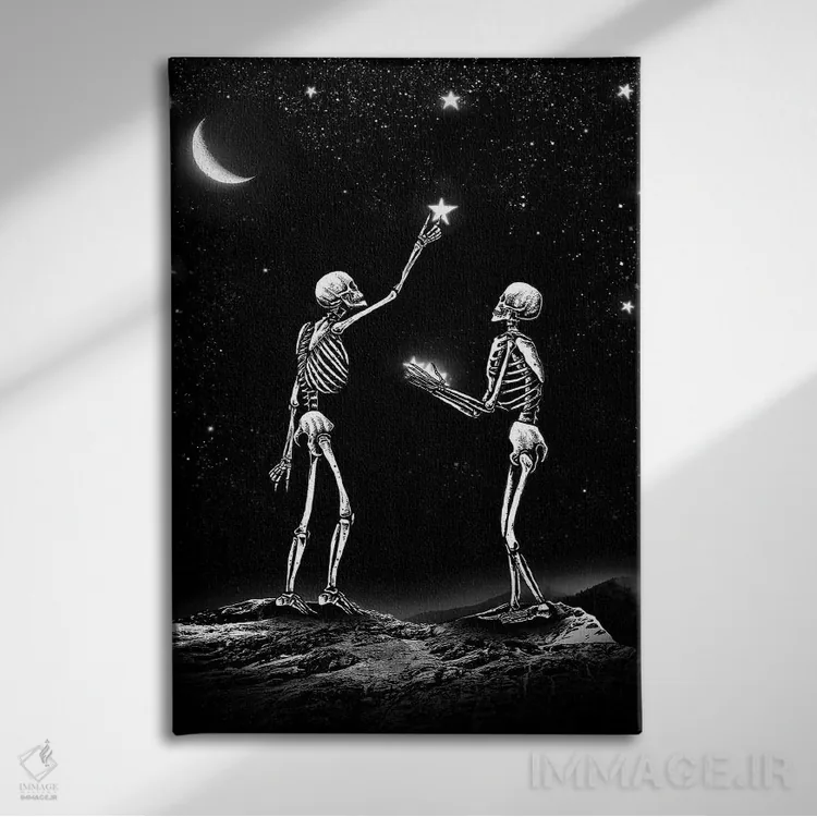 تابلو دکوراتیو ستاره های خوش شانس اثر جنید مورتیمر - نمای روبهرو روی دیوار