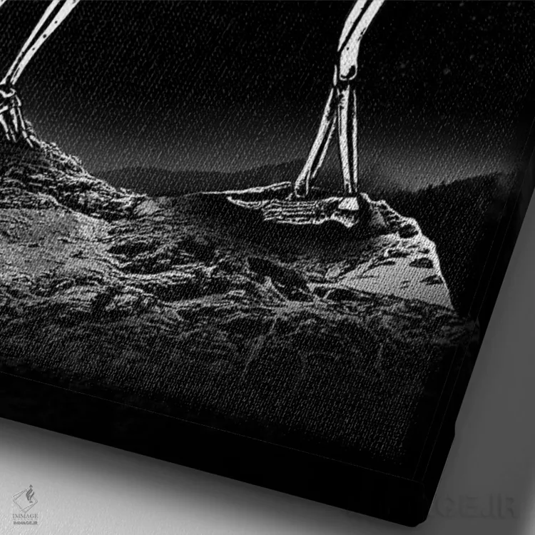 تابلو دکوراتیو ستاره های خوش شانس اثر جنید مورتیمر - نمای نزدیک بافت بوم