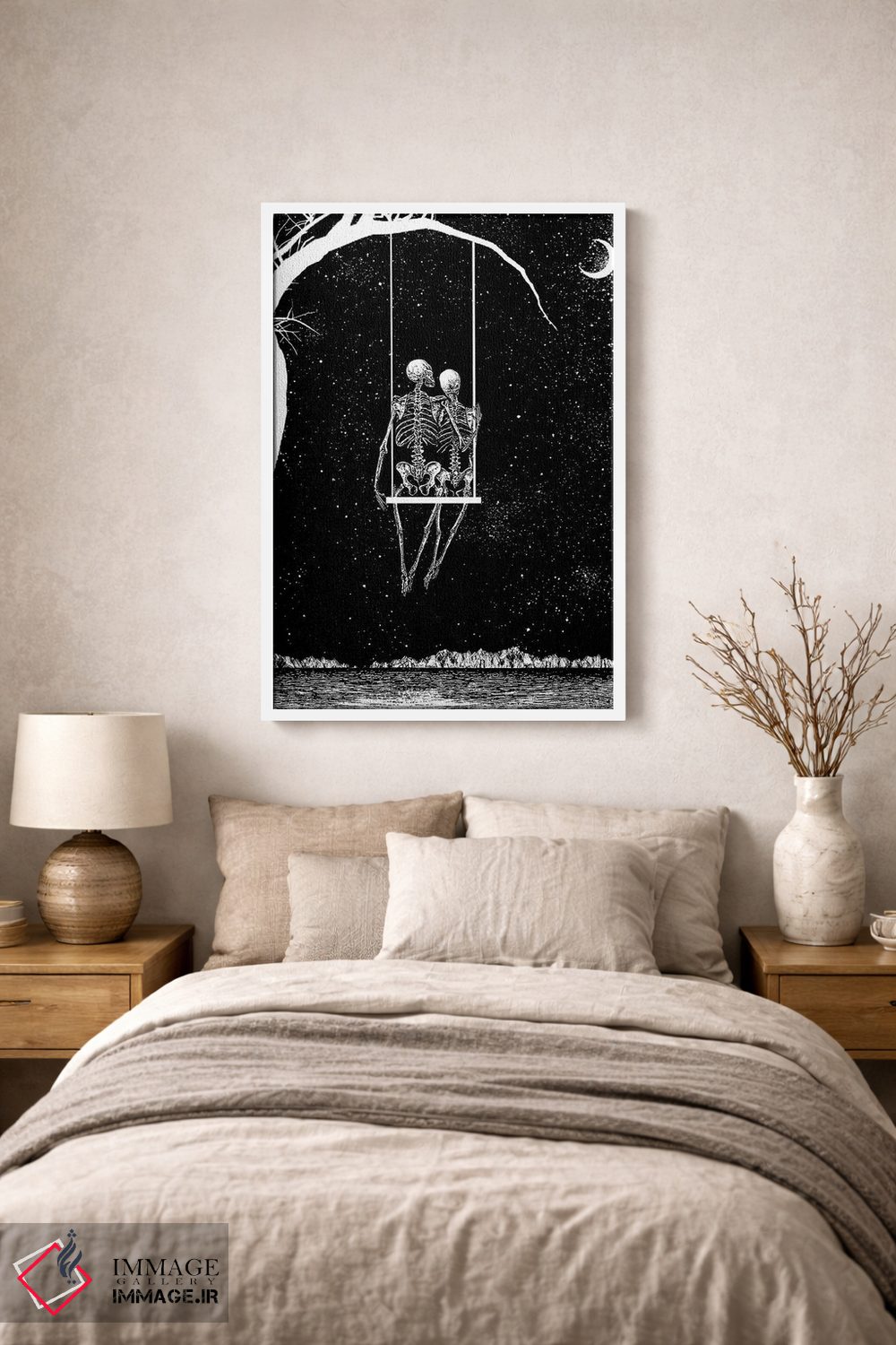 تابلو دکوراتیو فقط ما دو نفر اثر جنید مورتیمر - D1W