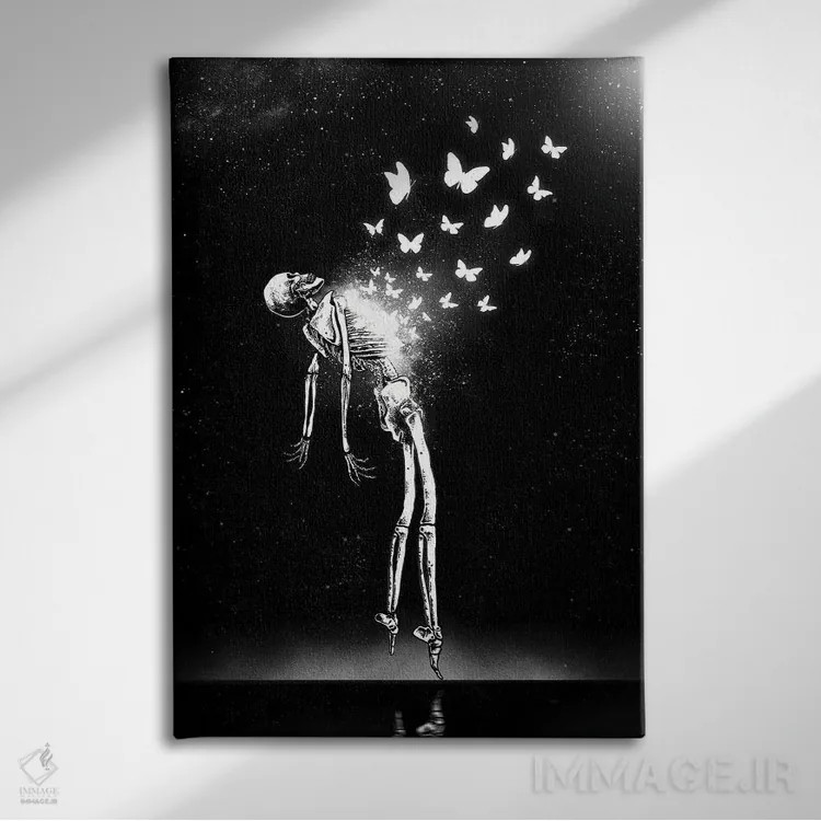 تابلو دکوراتیو دگرگونی اثر جنید مورتیمر - نمای روبهرو روی دیوار