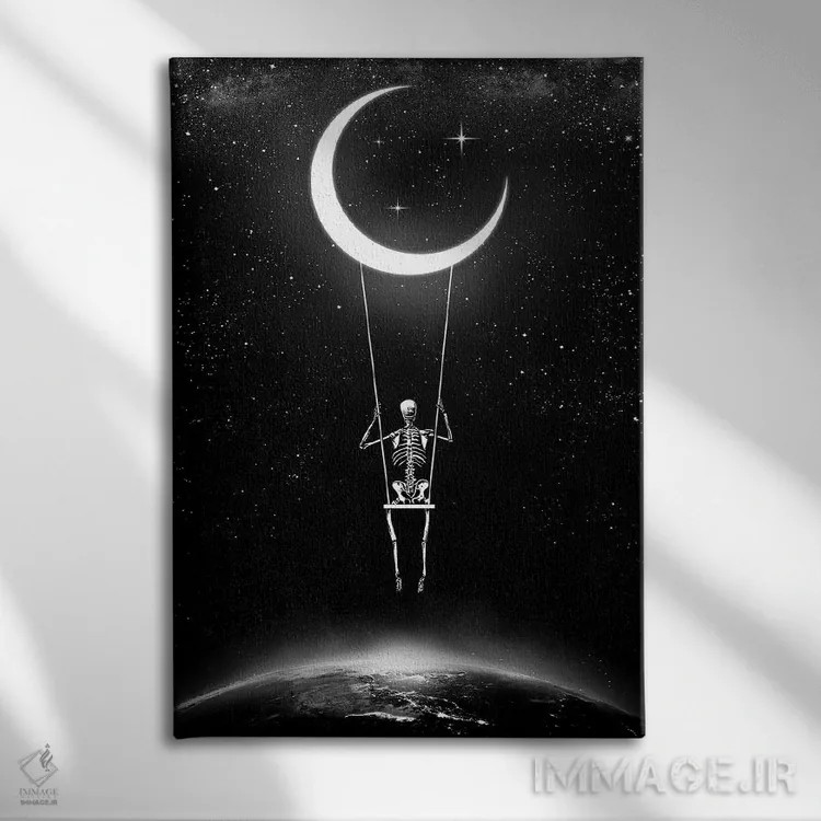 تابلو دکوراتیو رقص در نور ماه اثر جنید مورتیمر - نمای روبهرو روی دیوار