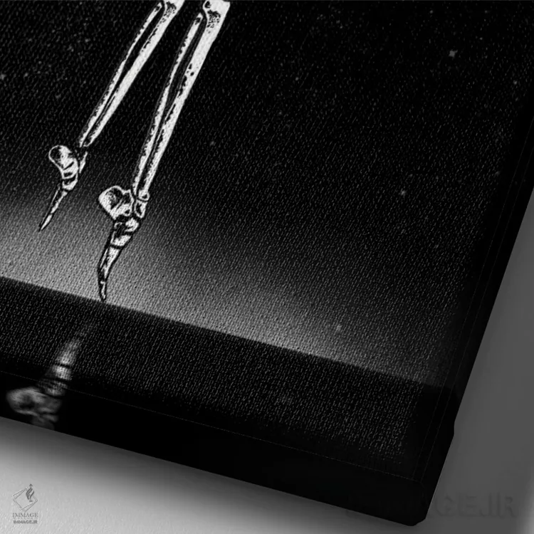 تابلو دکوراتیو دگرگونی اثر جنید مورتیمر - نمای نزدیک بافت بوم