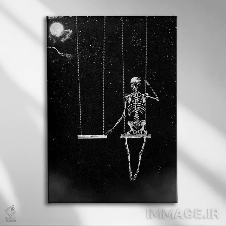 تابلو دکوراتیو فراموش نشده اثر جنید مورتیمر - نمای روبهرو روی دیوار