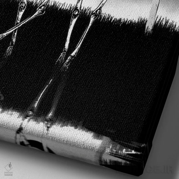 تابلو دکوراتیو در کنار تو اثر جنید مورتیمر - نمای نزدیک بافت بوم