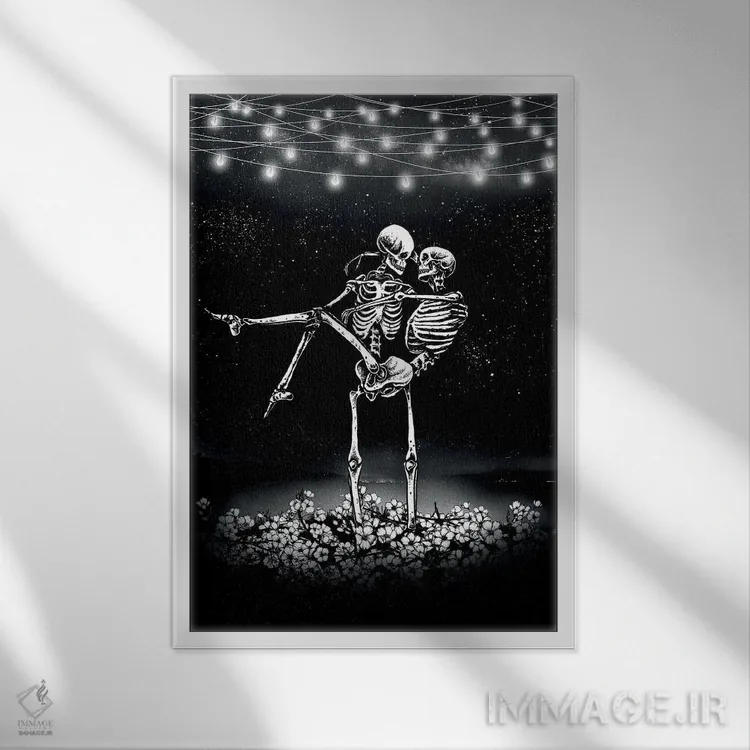 تابلو دکوراتیو همیشه اثر جنید مورتیمر - نمای قابدار سفید