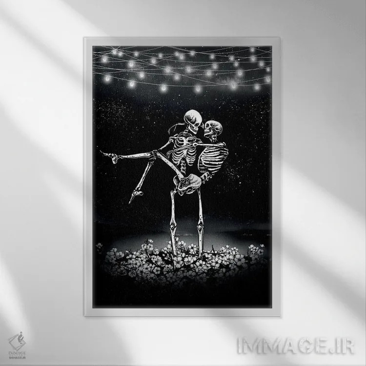 تابلو دکوراتیو همیشه اثر جنید مورتیمر - نمای قابدار سفید