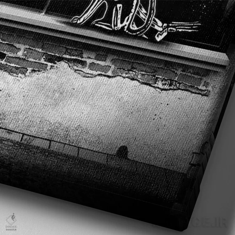 تابلو دکوراتیو نه جان و بیشتر با تو – بخش دوم اثر جنید مورتیمر - نمای نزدیک بافت بوم