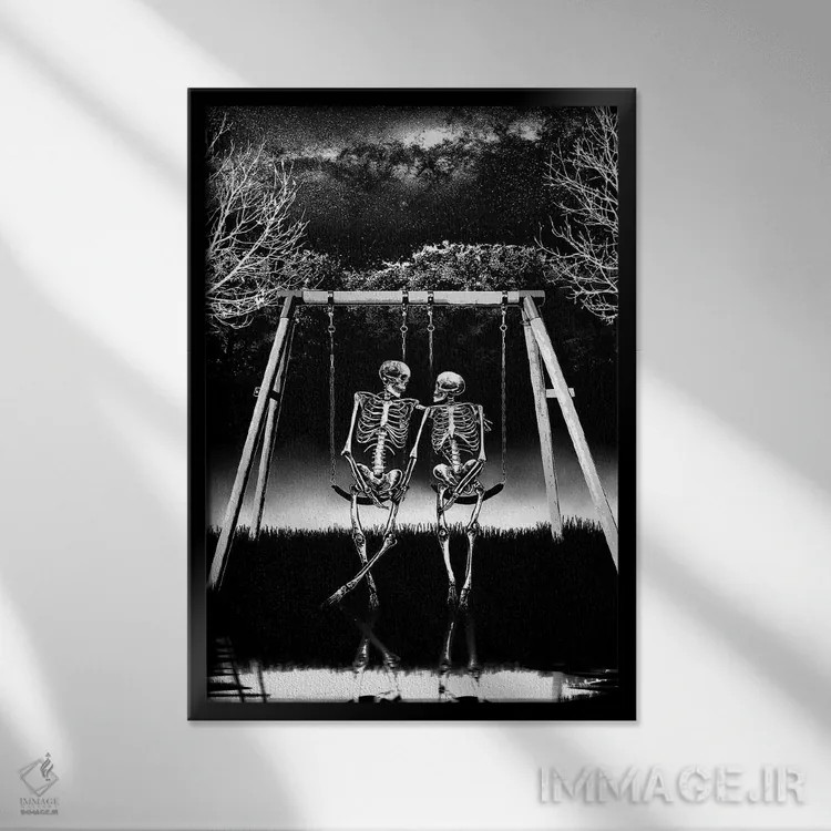 تابلو دکوراتیو در کنار تو اثر جنید مورتیمر - نمای قابدار مشکی