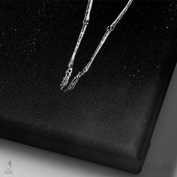 تابلو دکوراتیو فراموش نشده اثر جنید مورتیمر - نمای نزدیک بافت بوم