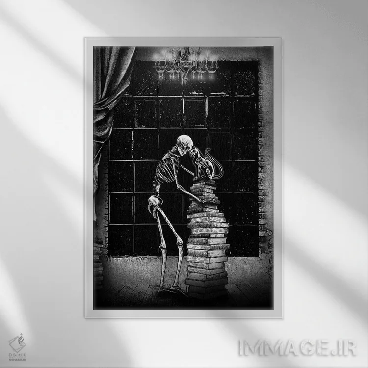 تابلو دکوراتیو نه جان و بیشتر با تو – بخش اول اثر جنید مورتیمر - نمای قابدار سفید