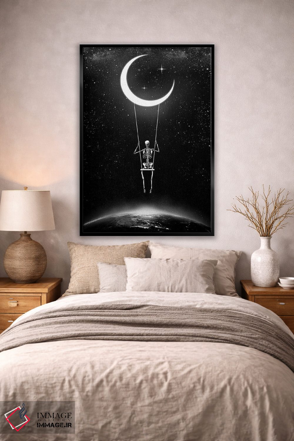 تابلو دکوراتیو رقص در نور ماه اثر جنید مورتیمر - D2B