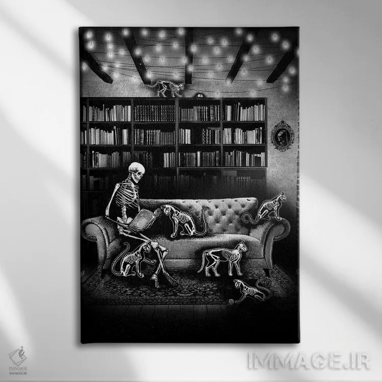 تابلو دکوراتیو همراهی دلپذیر اثر جنید مورتیمر - نمای روبهرو روی دیوار