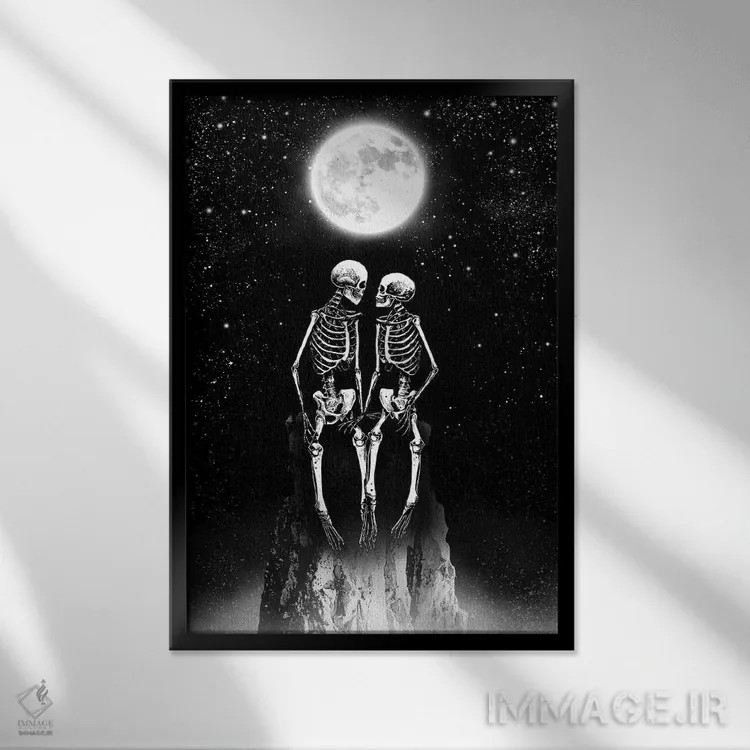 تابلو دکوراتیو بر فراز جهان اثر جنید مورتیمر - نمای قابدار مشکی