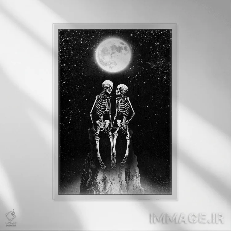 تابلو دکوراتیو بر فراز جهان اثر جنید مورتیمر - نمای قابدار سفید