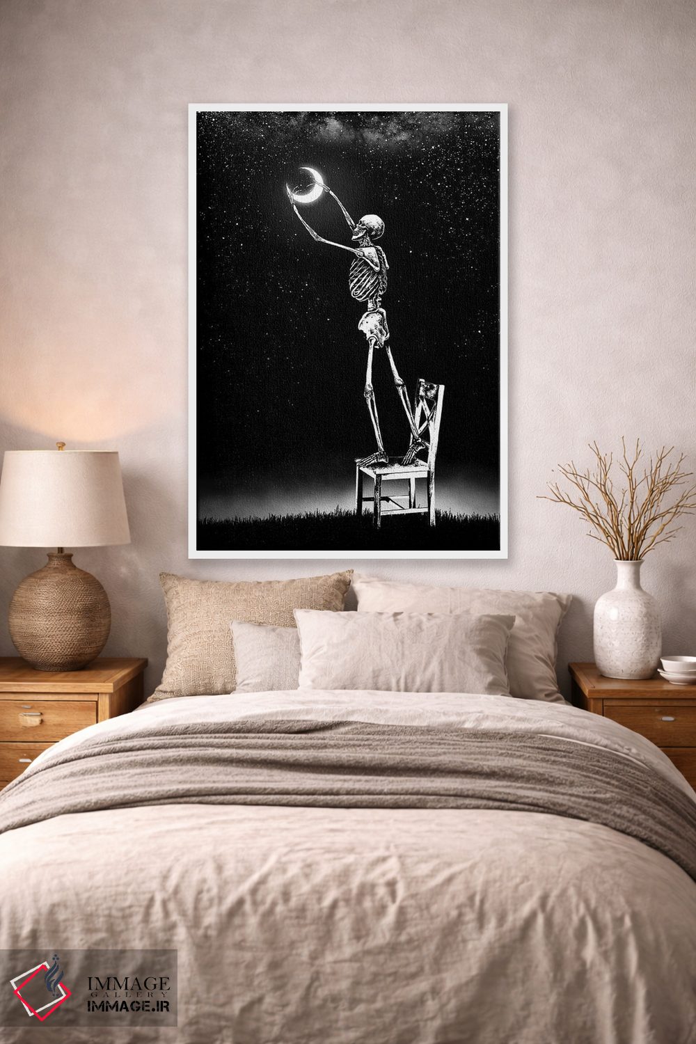 تابلو دکوراتیو چراغ شب اثر جنید مورتیمر - D1W
