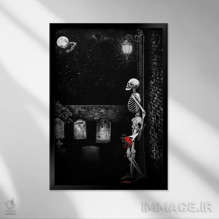 تابلو دکوراتیو تو را در آن سوی دیگر خواهم دید اثر جنید مورتیمر - نمای قابدار مشکی