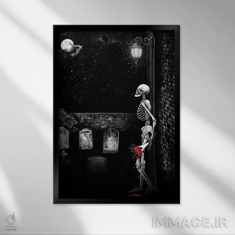 تابلو دکوراتیو تو را در آن سوی دیگر خواهم دید اثر جنید مورتیمر - نمای قابدار مشکی