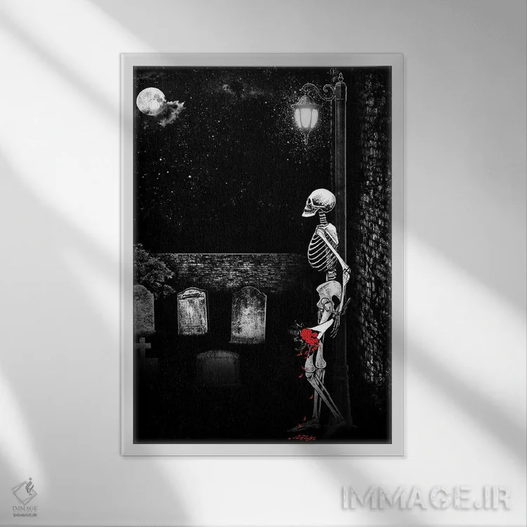 تابلو دکوراتیو تو را در آن سوی دیگر خواهم دید اثر جنید مورتیمر - نمای قابدار سفید