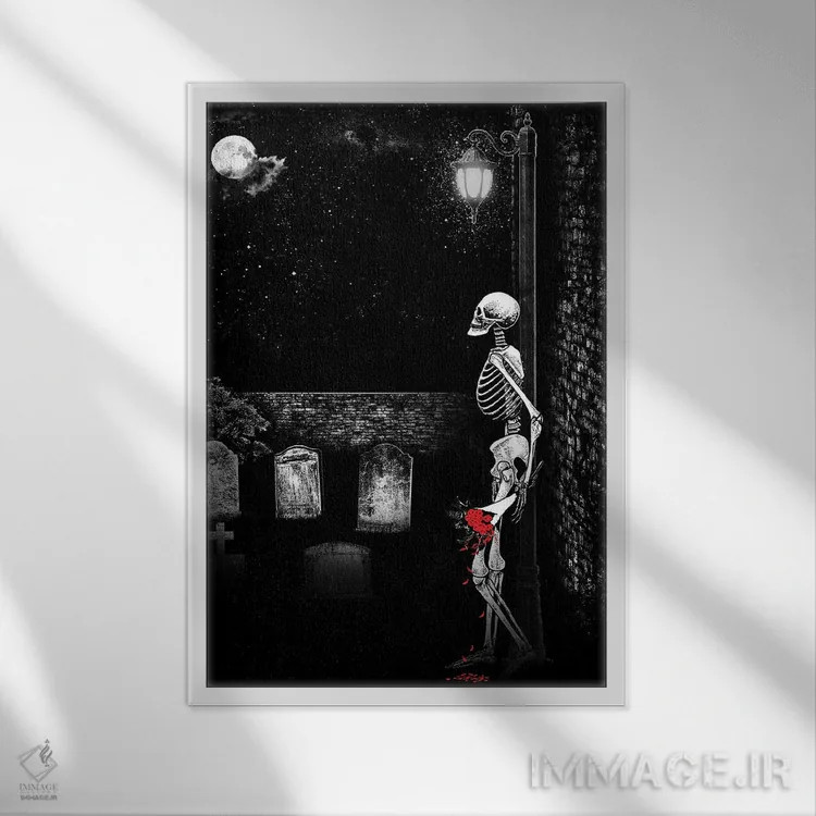 تابلو دکوراتیو تو را در آن سوی دیگر خواهم دید اثر جنید مورتیمر - نمای قابدار سفید