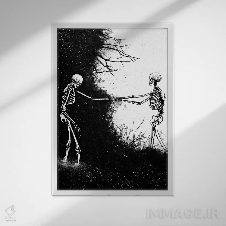 تابلو دکوراتیو سوی دیگر اثر جنید مورتیمر - نمای قابدار سفید