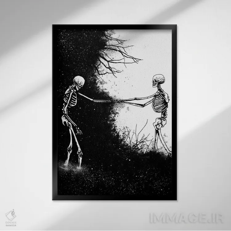 تابلو دکوراتیو سوی دیگر اثر جنید مورتیمر - نمای قابدار مشکی