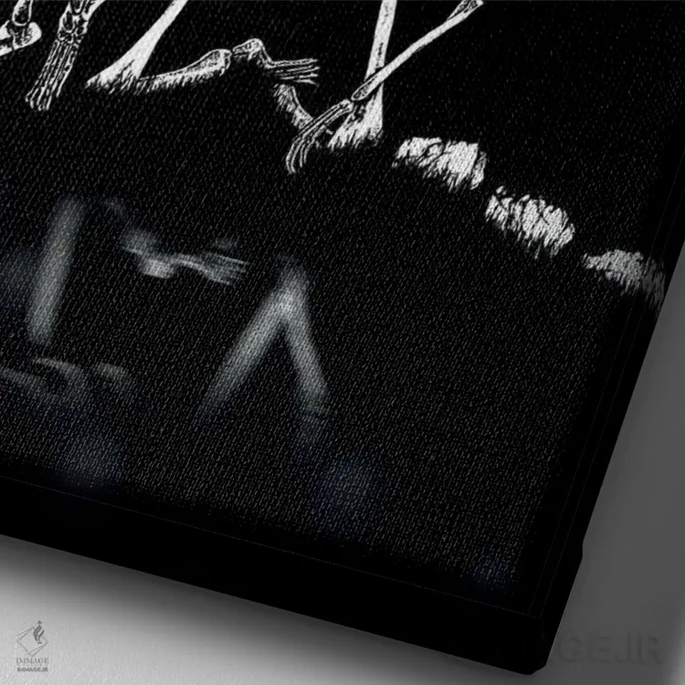 تابلو دکوراتیو پایان کامل اثر جنید مورتیمر - نمای نزدیک بافت بوم