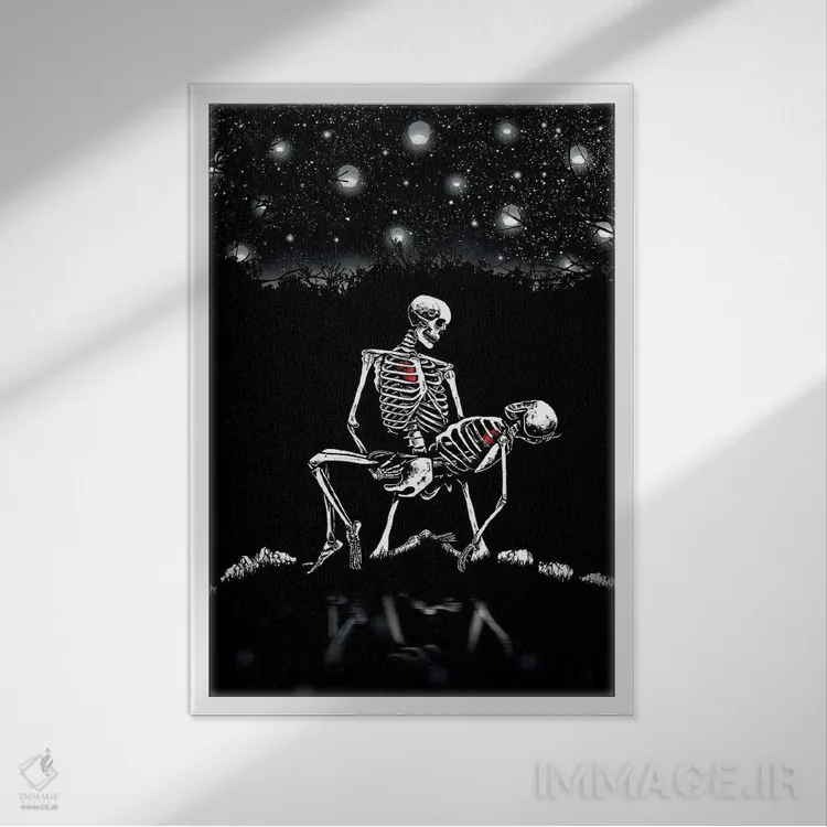 تابلو دکوراتیو پایان کامل اثر جنید مورتیمر - نمای قابدار سفید