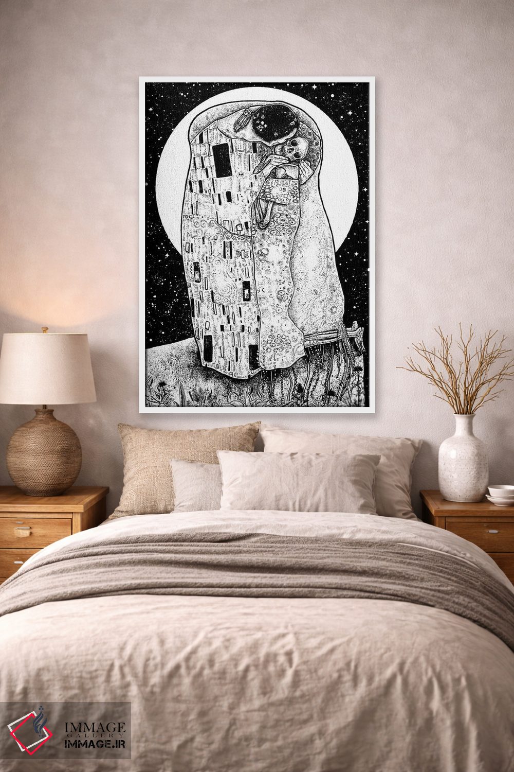 تابلو دکوراتیو بوسه اثر جنید مورتیمر - D1W