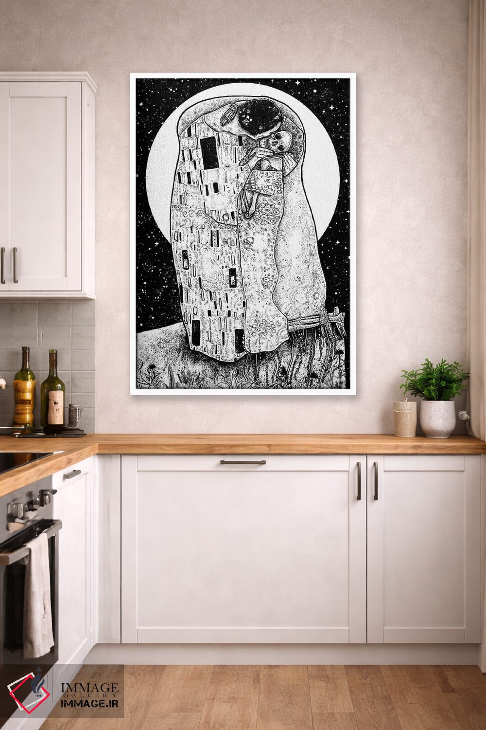 تابلو دکوراتیو بوسه اثر جنید مورتیمر - D3W