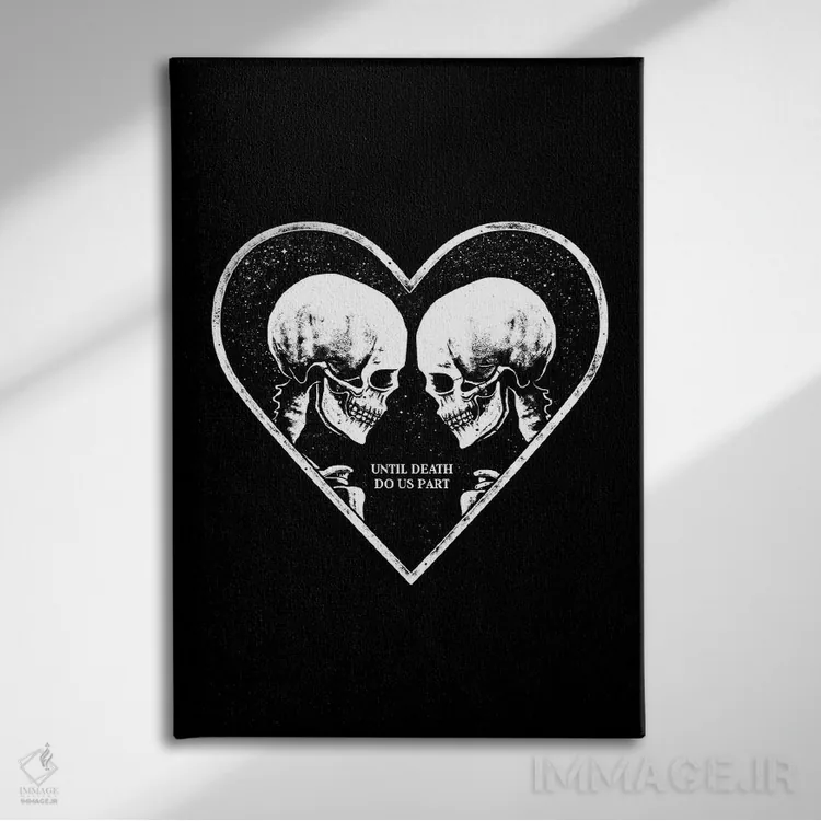 تابلو دکوراتیو تا مرگ جدایمان کند اثر جنید مورتیمر - نمای روبهرو روی دیوار
