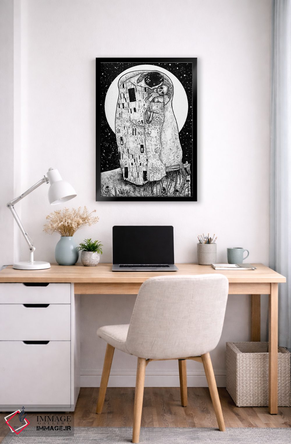 تابلو دکوراتیو بوسه اثر جنید مورتیمر - D6B