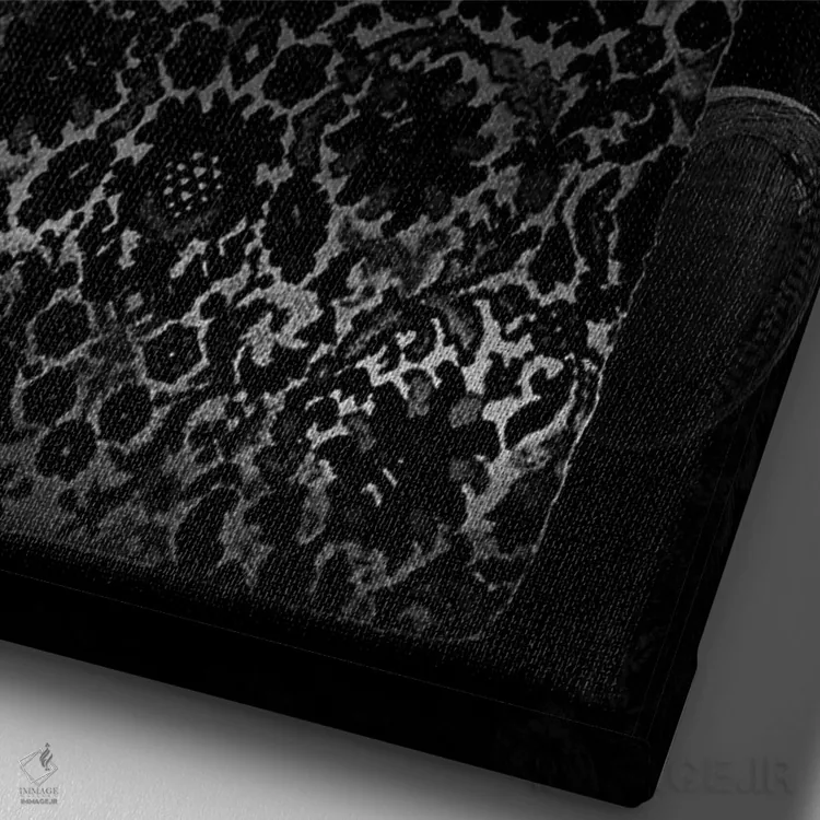 تابلو دکوراتیو دوتایی با هم خوش است اثر جنید مورتیمر - نمای نزدیک بافت بوم