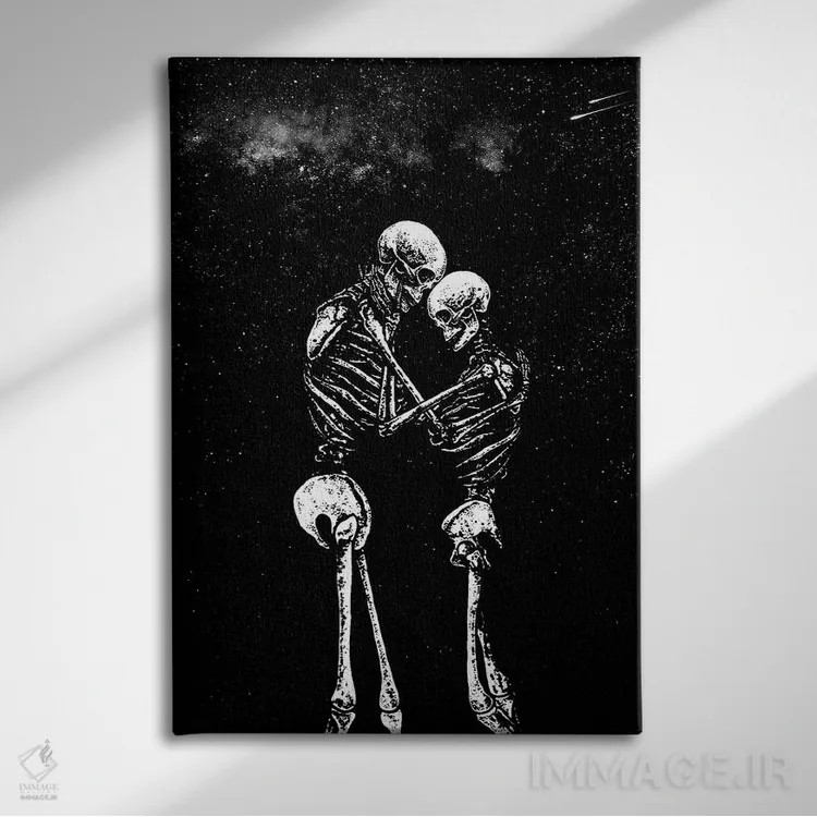 تابلو دکوراتیو زیر ستاره ها اثر جنید مورتیمر - نمای روبهرو روی دیوار