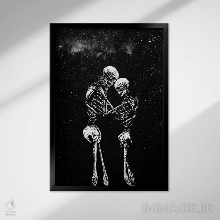 تابلو دکوراتیو زیر ستاره ها اثر جنید مورتیمر - نمای قابدار مشکی