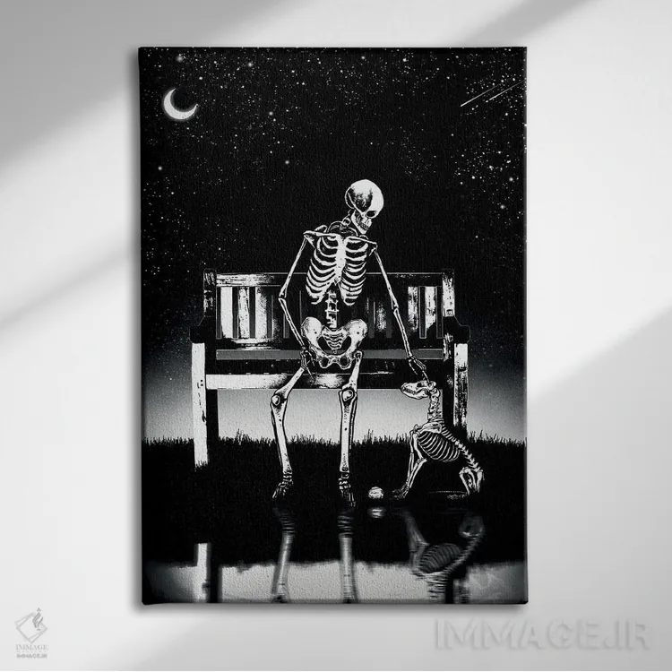 تابلو دکوراتیو بهترین دوستان تا آخر اثر جنید مورتیمر - نمای روبهرو روی دیوار