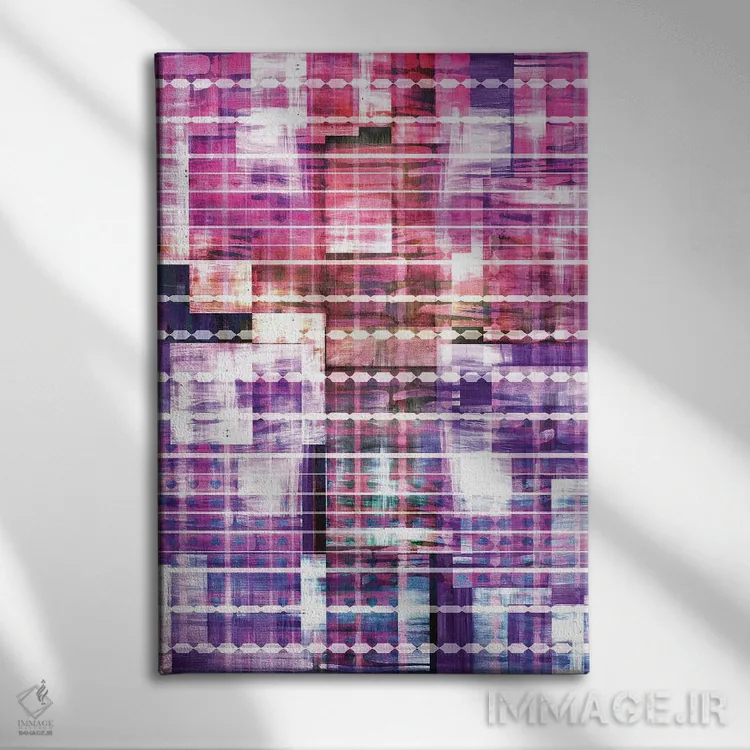 تابلو انتزاعی پایه ها ۳ اثر جولیا دی سانو - نمای روبهرو روی دیوار