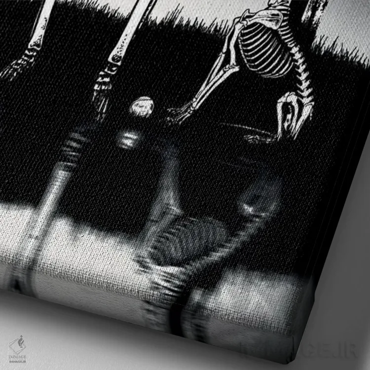 تابلو دکوراتیو بهترین دوستان تا آخر اثر جنید مورتیمر - نمای نزدیک بافت بوم