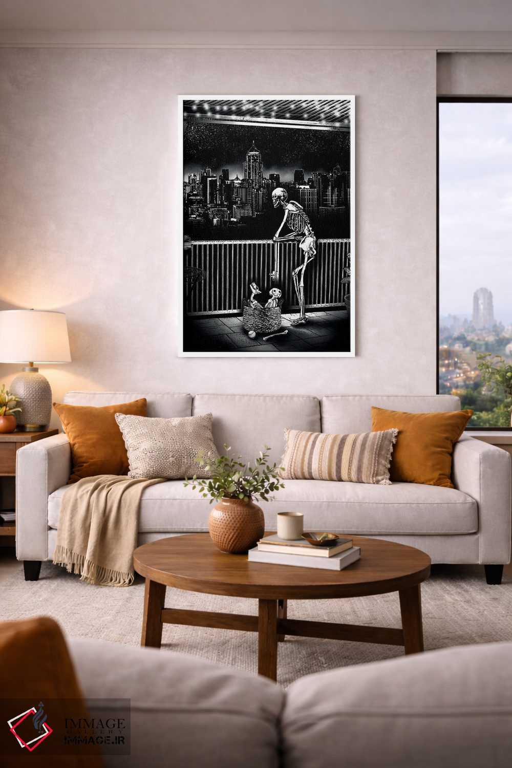 تابلو دکوراتیو زوزه به ماه اثر جنید مورتیمر - D3W