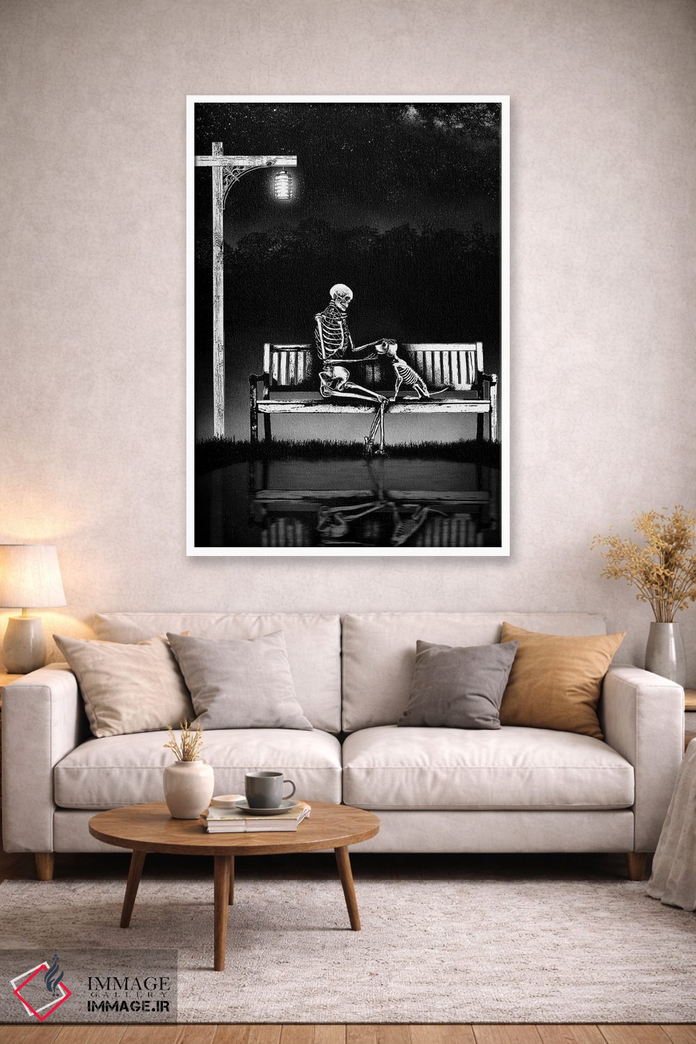 تابلو دکوراتیو دوستی واقعی هرگز نمی میرد اثر جنید مورتیمر - D1W