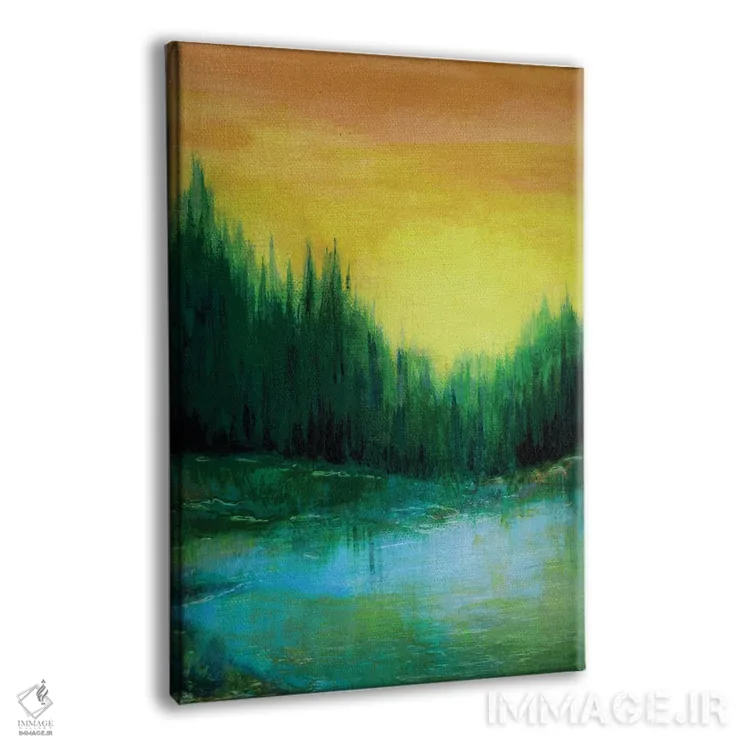 تابلو انتزاعی پژواک های جنگلی دو اثر جولیا دی سانو - نمای پرسپکتیو محصول