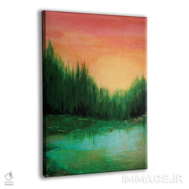 تابلو انتزاعی پژواک های جنگلی یک اثر جولیا دی سانو - نمای پرسپکتیو محصول