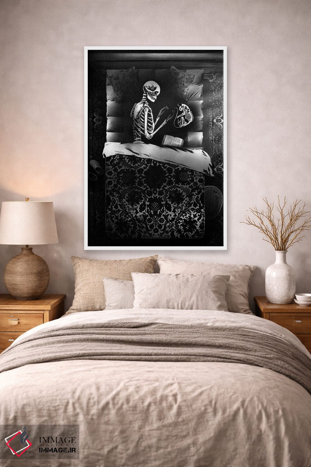 تابلو دکوراتیو دوتایی با هم خوش است اثر جنید مورتیمر - D1W